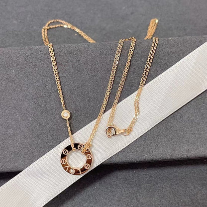 [Olivia JW]LOVE NECKLACE 16MM 2 DIAMONDS