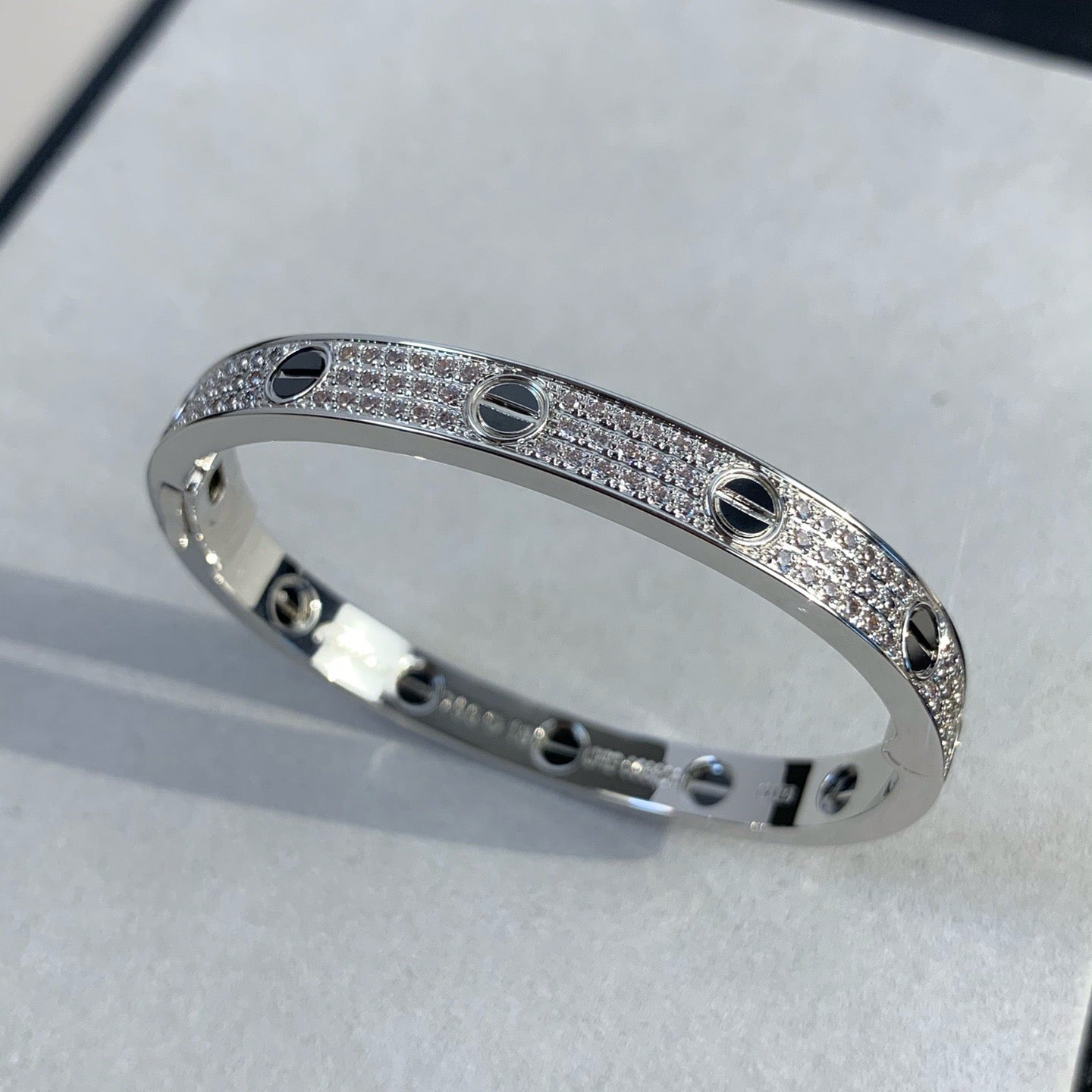 [Olivia JW]LOVE BRACELET 6.1MM DIAMOND-PAVED CERAMIC