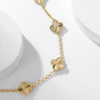 [Olivia JW]CLOVER 10 MOTIFS LASER NECKLACE