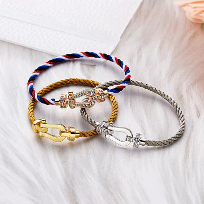 [Olivia JW]FORCE LARGE HORSESHOE NO DIAMOND BRACELET GOLD