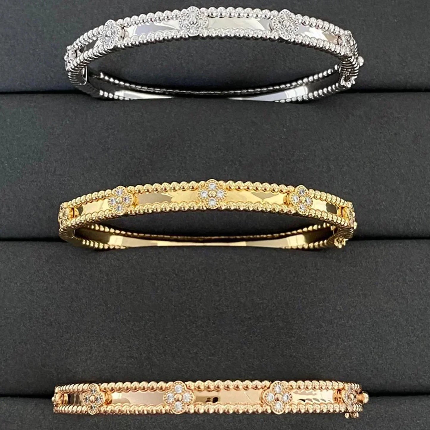 [Olivia JW]CLOVER BRACELET 4MM DIAMONDS