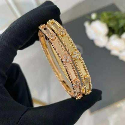 [Olivia JW]CLOVER BRACELET 4MM DIAMONDS