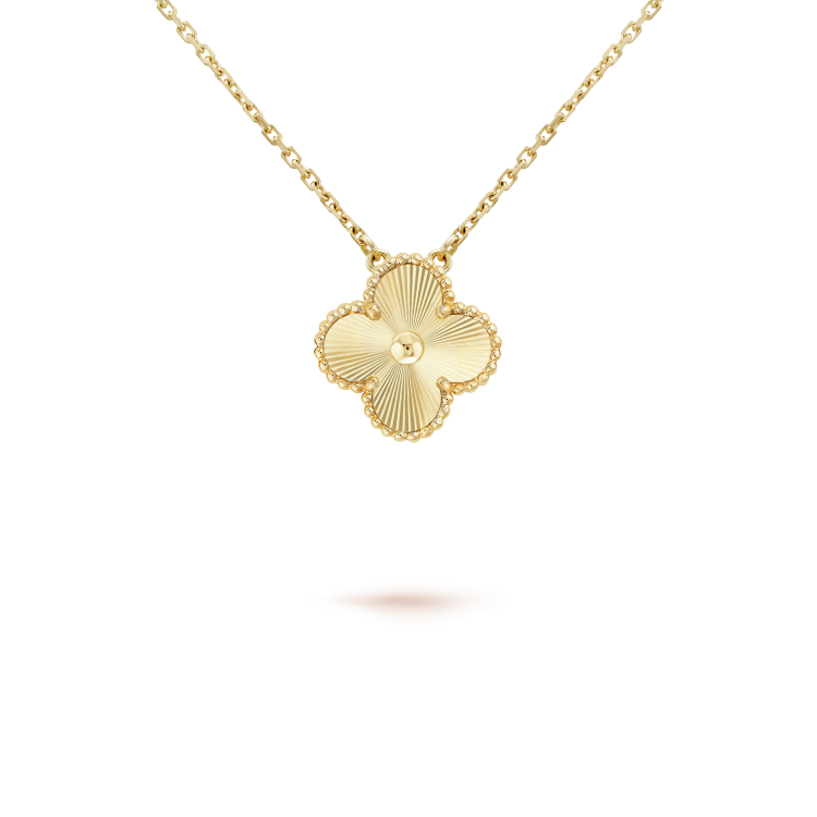 [Olivia JW]CLOVER 15MM LASER NECKLACE