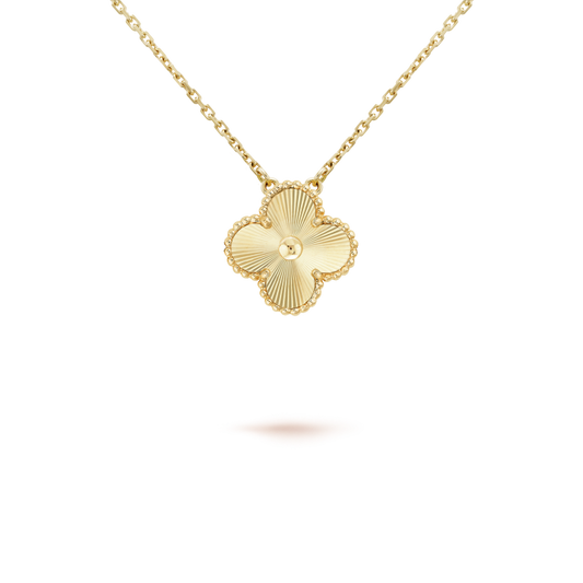 [Olivia JW]CLOVER 15MM LASER NECKLACE