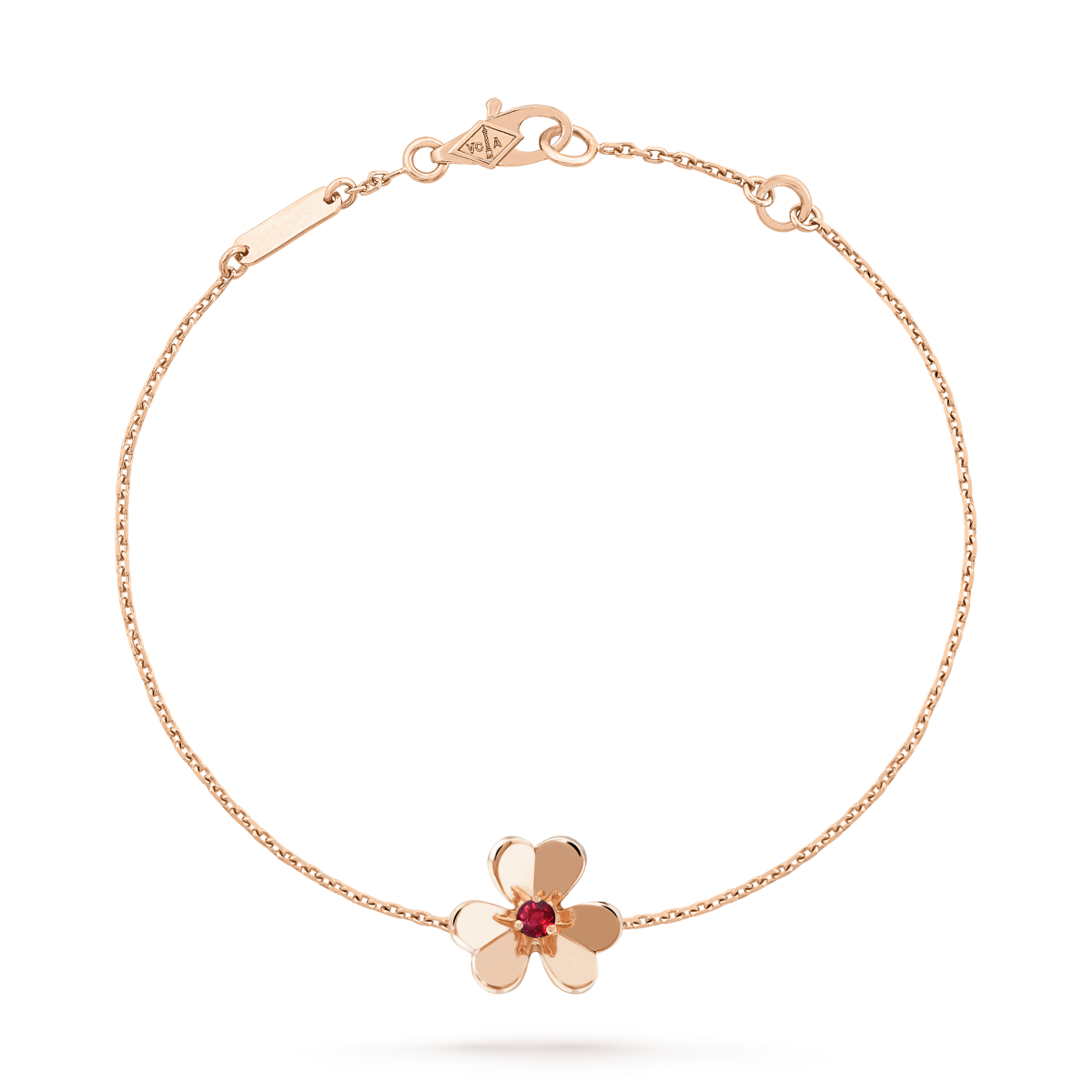 [Olivia JW]FRIVOLE GOLD FLOWER PINK MALACHITE BRACELET