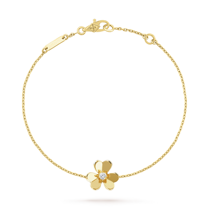 [Olivia JW]FRIVOLE GOLD FLOWER PINK MALACHITE BRACELET