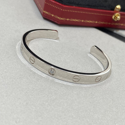 [Olivia JW]LOVE BRACELET 6.1MM 1 DIAMOND OPEN CUFF