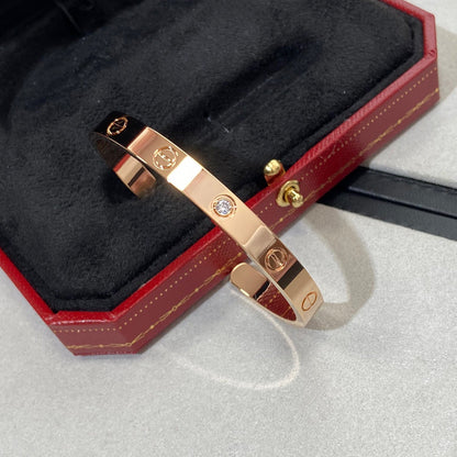 [Olivia JW]LOVE BRACELET 6.1MM 1 DIAMOND OPEN CUFF