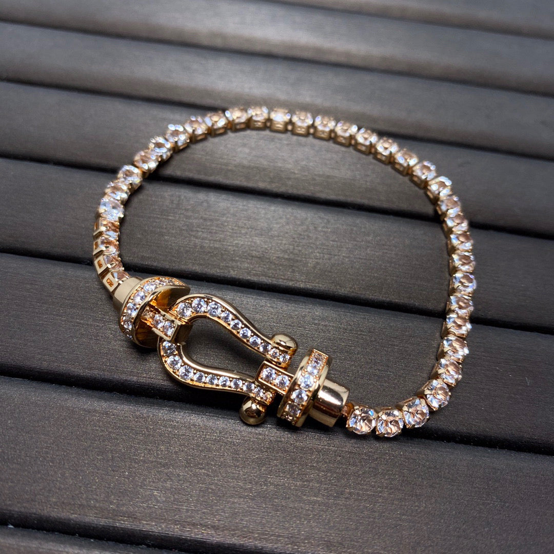 [Olivia JW]FORCE  HORSESHOE  DIAMOND TENNIS BRACELET