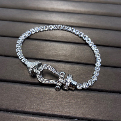 [Olivia JW]FORCE  HORSESHOE  DIAMOND TENNIS BRACELET