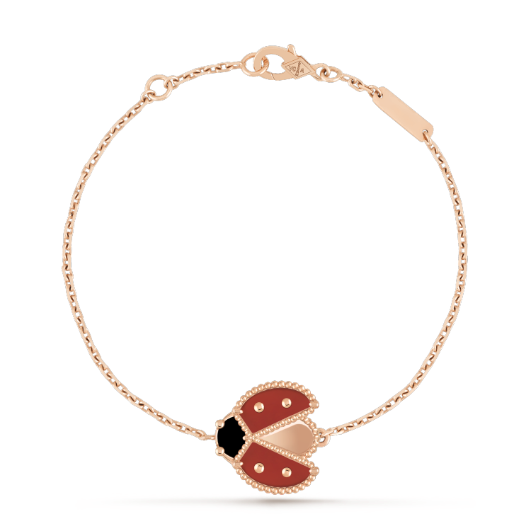 [Olivia JW]LUCKY SPRING 1 MOTIF PINK GOLD BRACELET