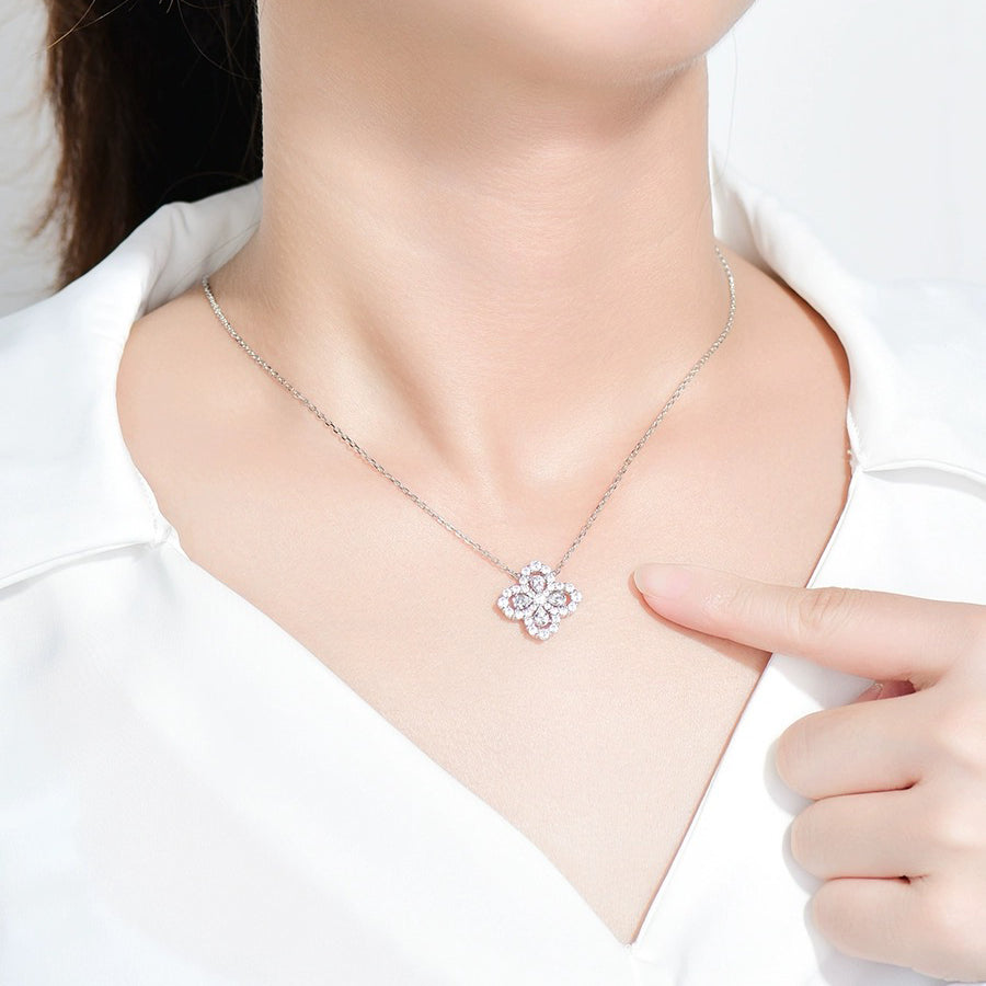 [Olivia JW]LOOP NECKLACE FULL MOTIF DIAMOND 16MM MULTIPLE COLORS