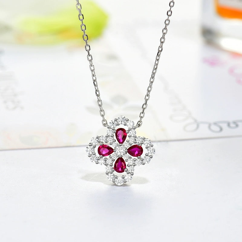 [Olivia JW]LOOP NECKLACE FULL MOTIF DIAMOND 16MM MULTIPLE COLORS