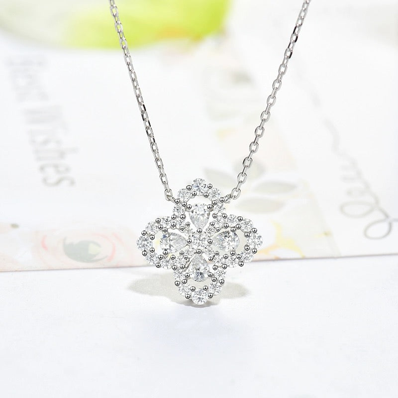 [Olivia JW]LOOP NECKLACE FULL MOTIF DIAMOND 16MM MULTIPLE COLORS