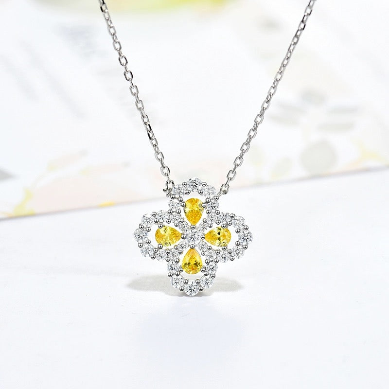 [Olivia JW]LOOP NECKLACE FULL MOTIF DIAMOND 16MM MULTIPLE COLORS