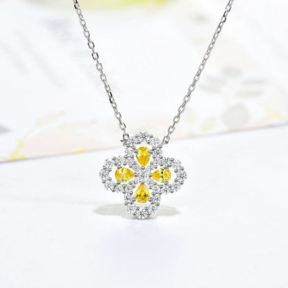 [Olivia JW]LOOP NECKLACE FULL MOTIF DIAMOND 16MM MULTIPLE COLORS