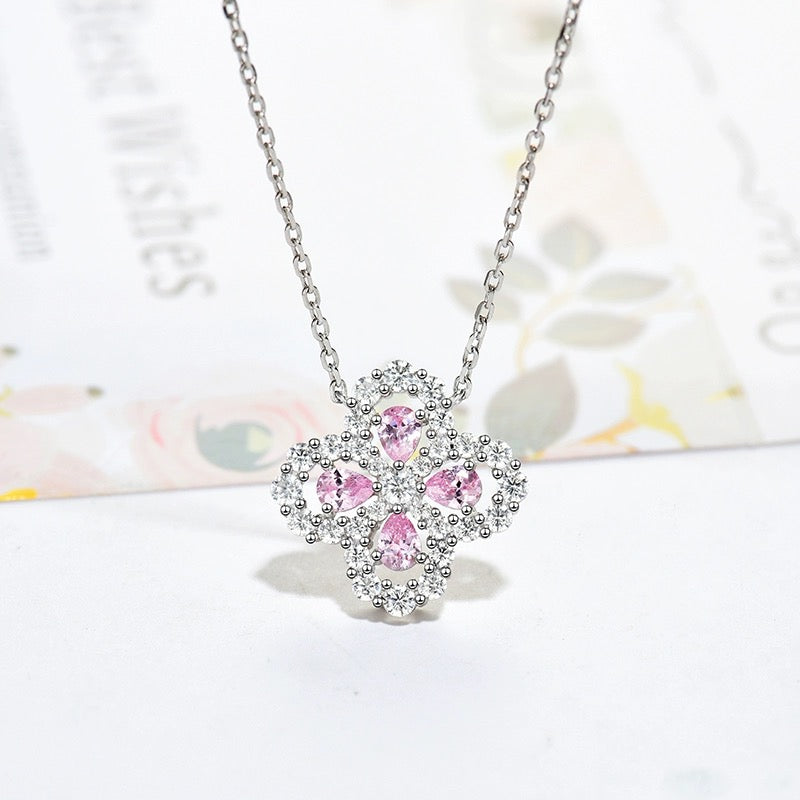 [Olivia JW]LOOP NECKLACE FULL MOTIF DIAMOND 16MM MULTIPLE COLORS