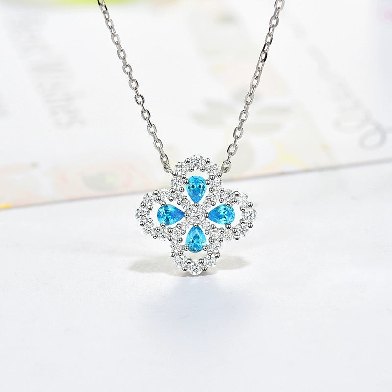 [Olivia JW]LOOP NECKLACE FULL MOTIF DIAMOND 16MM MULTIPLE COLORS