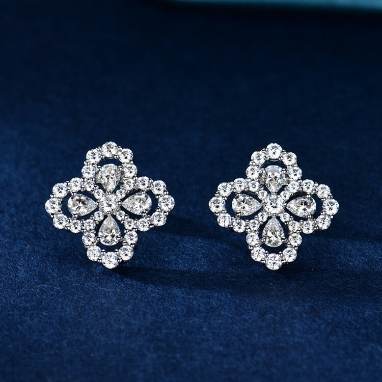[Olivia JW]LOOP EARRINGS FULL MOTIF DIAMOND 16MM