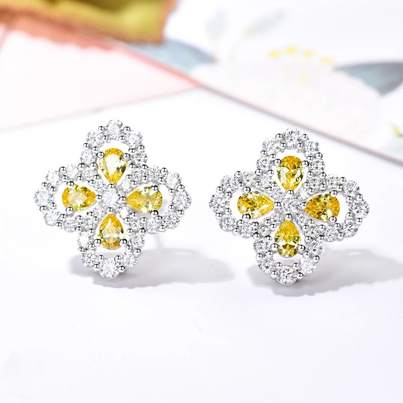 [Olivia JW]LOOP EARRINGS FULL MOTIF DIAMOND 16MM
