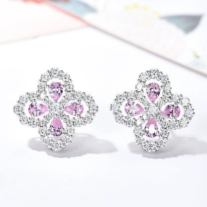 [Olivia JW]LOOP EARRINGS FULL MOTIF DIAMOND 16MM
