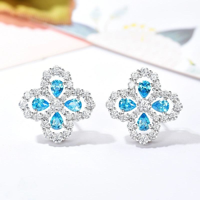 [Olivia JW]LOOP EARRINGS FULL MOTIF DIAMOND 16MM