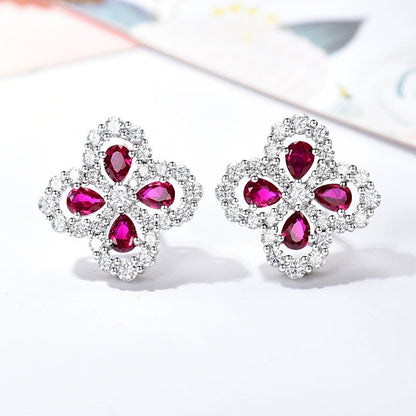 [Olivia JW]LOOP EARRINGS FULL MOTIF DIAMOND 16MM