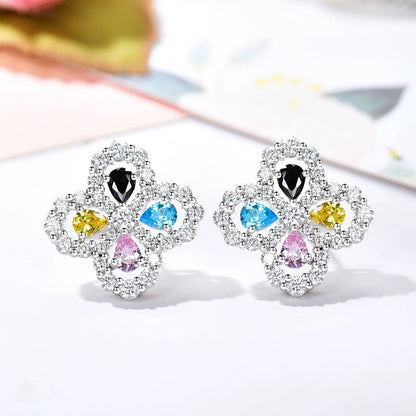 [Olivia JW]LOOP EARRINGS FULL MOTIF DIAMOND 16MM