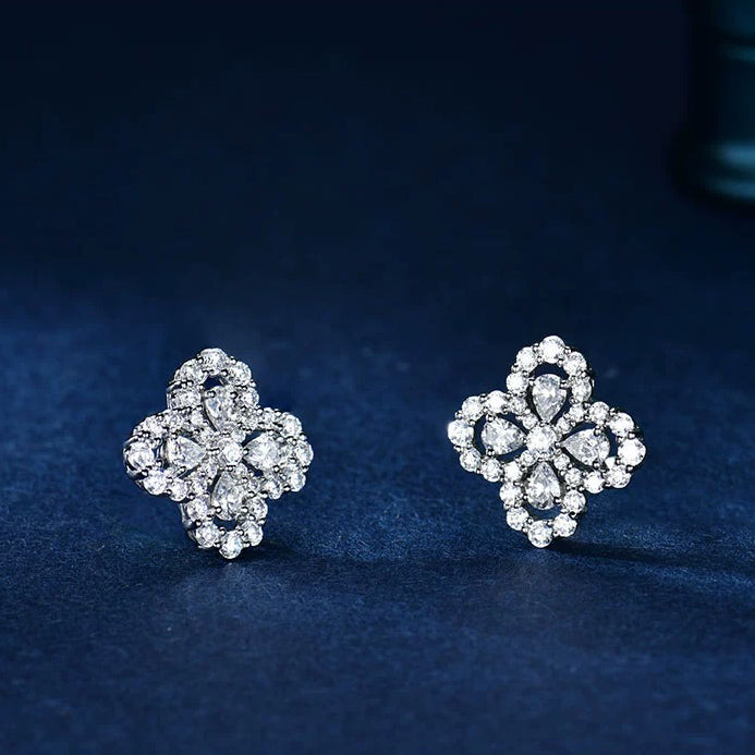 [Olivia JW]LOOP EARRINGS FULL MOTIF DIAMOND 16MM