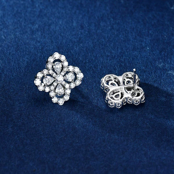 [Olivia JW]LOOP EARRINGS FULL MOTIF DIAMOND 16MM