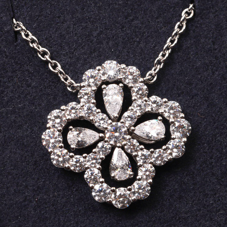 [Olivia JW]LOOP NECKLACE FULL MOTIF DIAMOND 16MM MULTIPLE COLORS