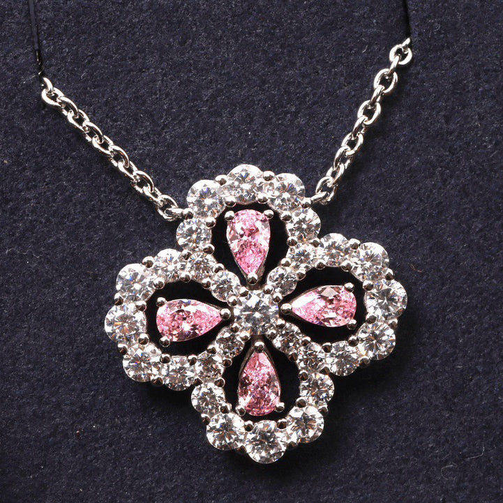 [Olivia JW]LOOP NECKLACE FULL MOTIF DIAMOND 16MM MULTIPLE COLORS