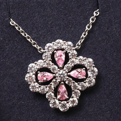 [Olivia JW]LOOP NECKLACE FULL MOTIF DIAMOND 16MM MULTIPLE COLORS