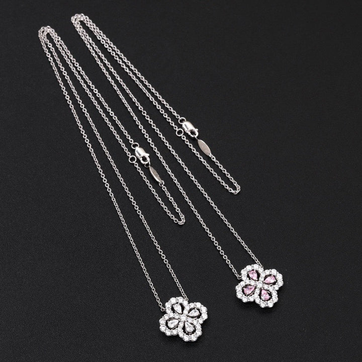 [Olivia JW]LOOP NECKLACE FULL MOTIF DIAMOND 16MM MULTIPLE COLORS