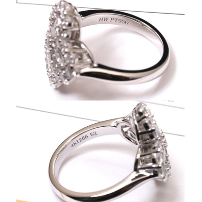 [Olivia JW]LOOP RING FULL MOTIF DIAMOND 16MM SILVE