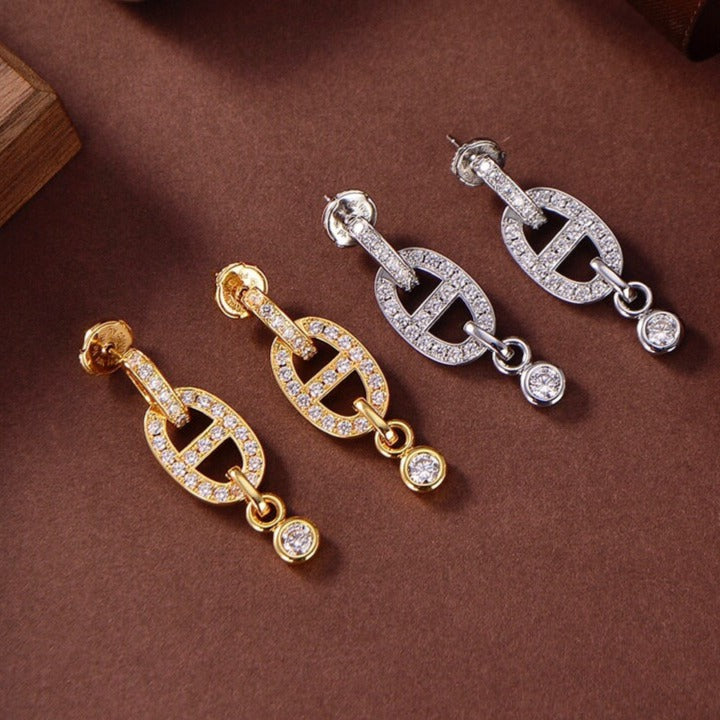 [Olivia JW]HM CHAINE DIAMOND EARRINGS