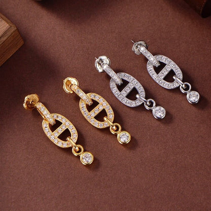 [Olivia JW]HM CHAINE DIAMOND EARRINGS