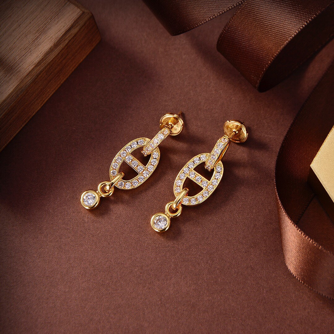 [Olivia JW]HM CHAINE DIAMOND EARRINGS