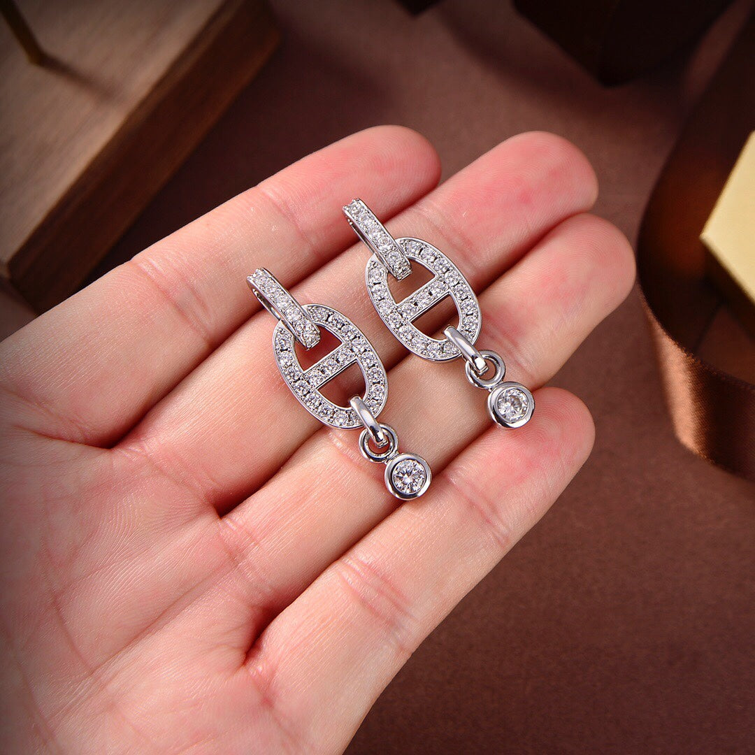 [Olivia JW]HM CHAINE DIAMOND EARRINGS