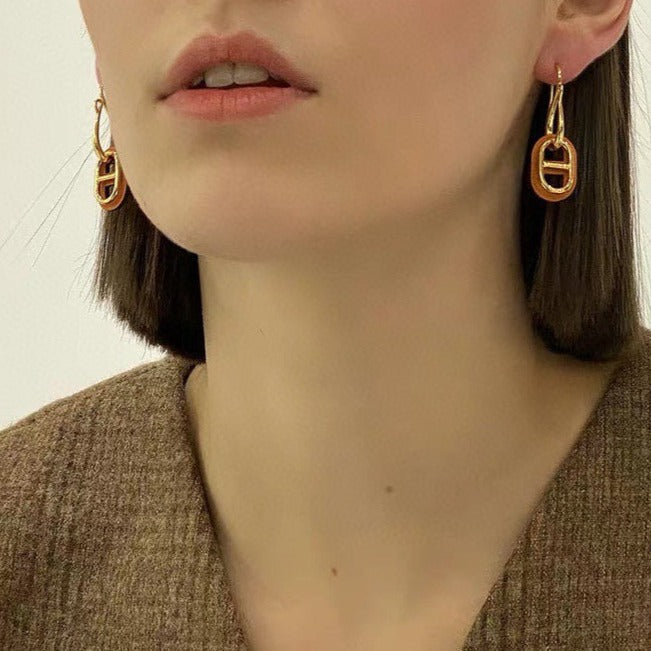 [Olivia JW]HM O'MAILLON GOLD EARRINGS