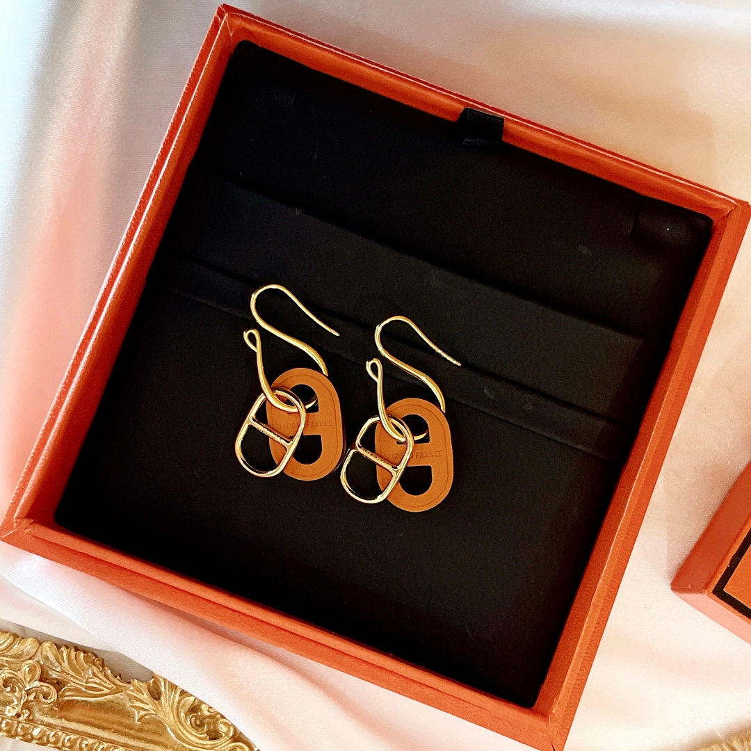[Olivia JW]HM O'MAILLON GOLD EARRINGS