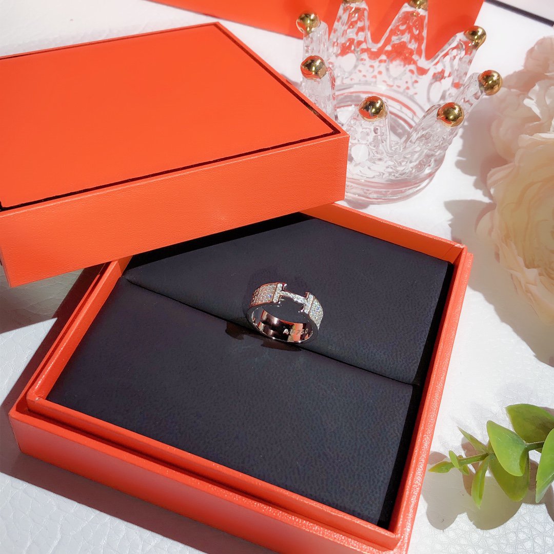 [Olivia JW]H RING FULL DIAMOND