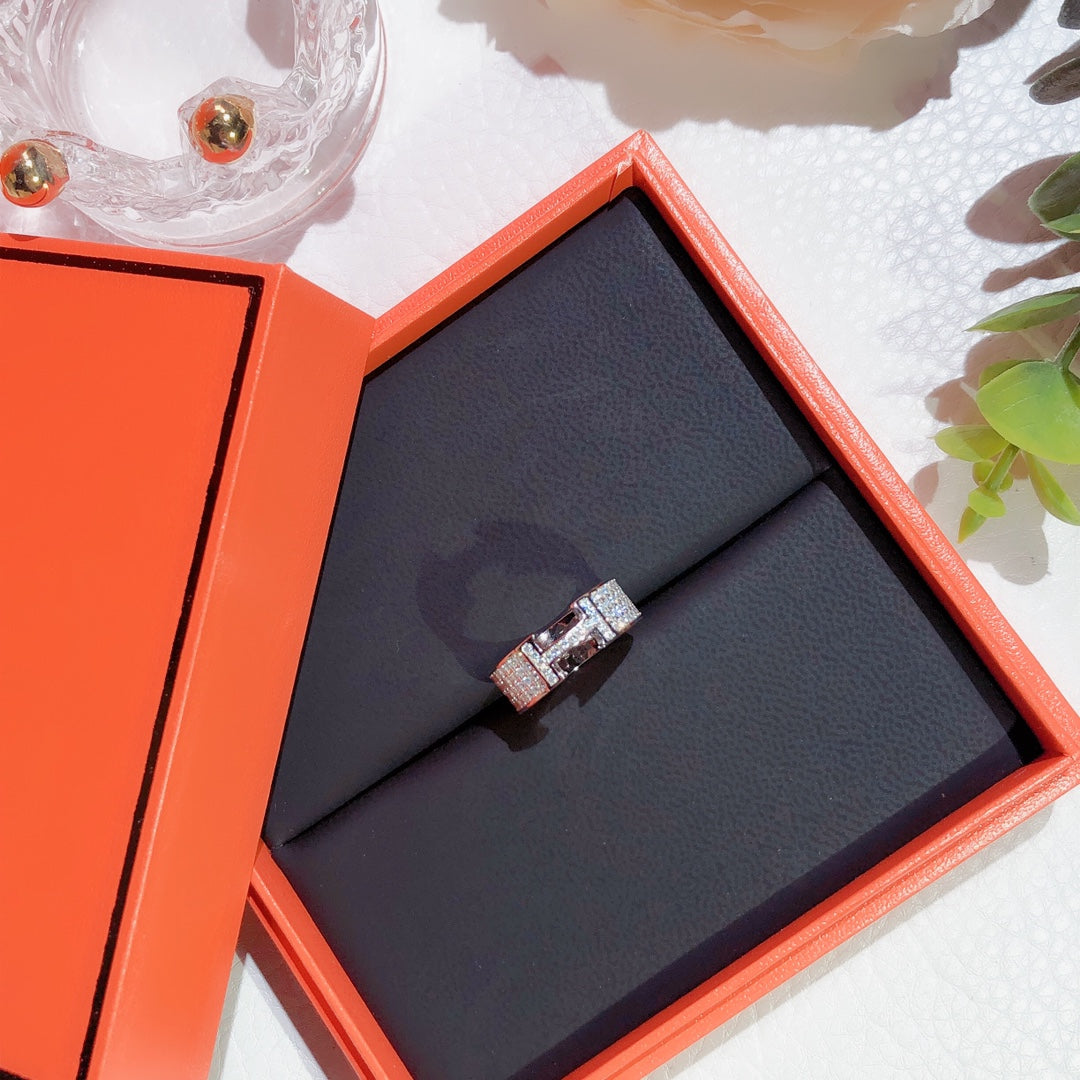 [Olivia JW]H RING FULL DIAMOND