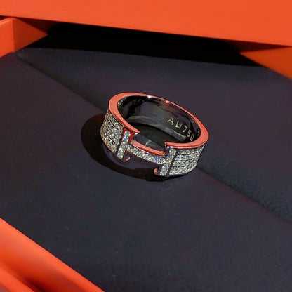 [Olivia JW]H RING FULL DIAMOND