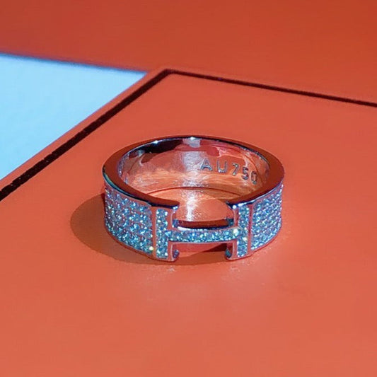 [Olivia JW]H RING FULL DIAMOND
