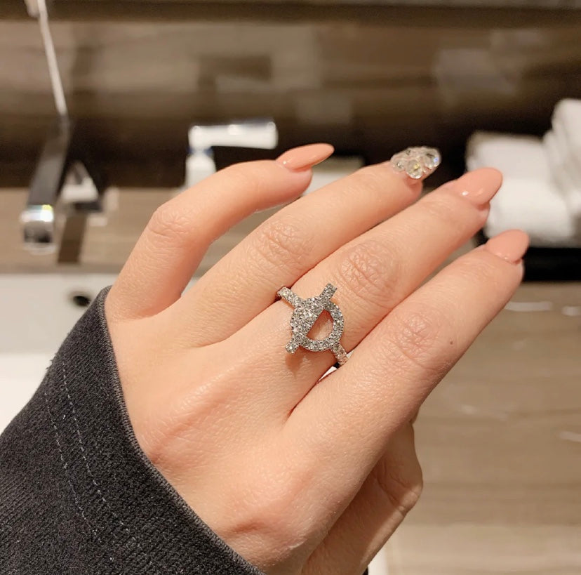 [Olivia JW]ECHAPPEE RING SILVER DIAMOND