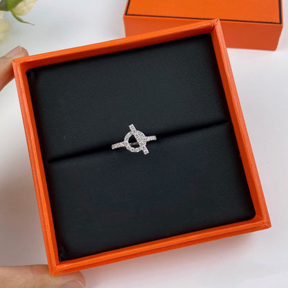 [Olivia JW]ECHAPPEE RING SILVER DIAMOND