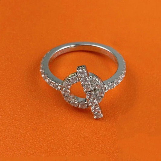 [Olivia JW]ECHAPPEE RING SILVER DIAMOND