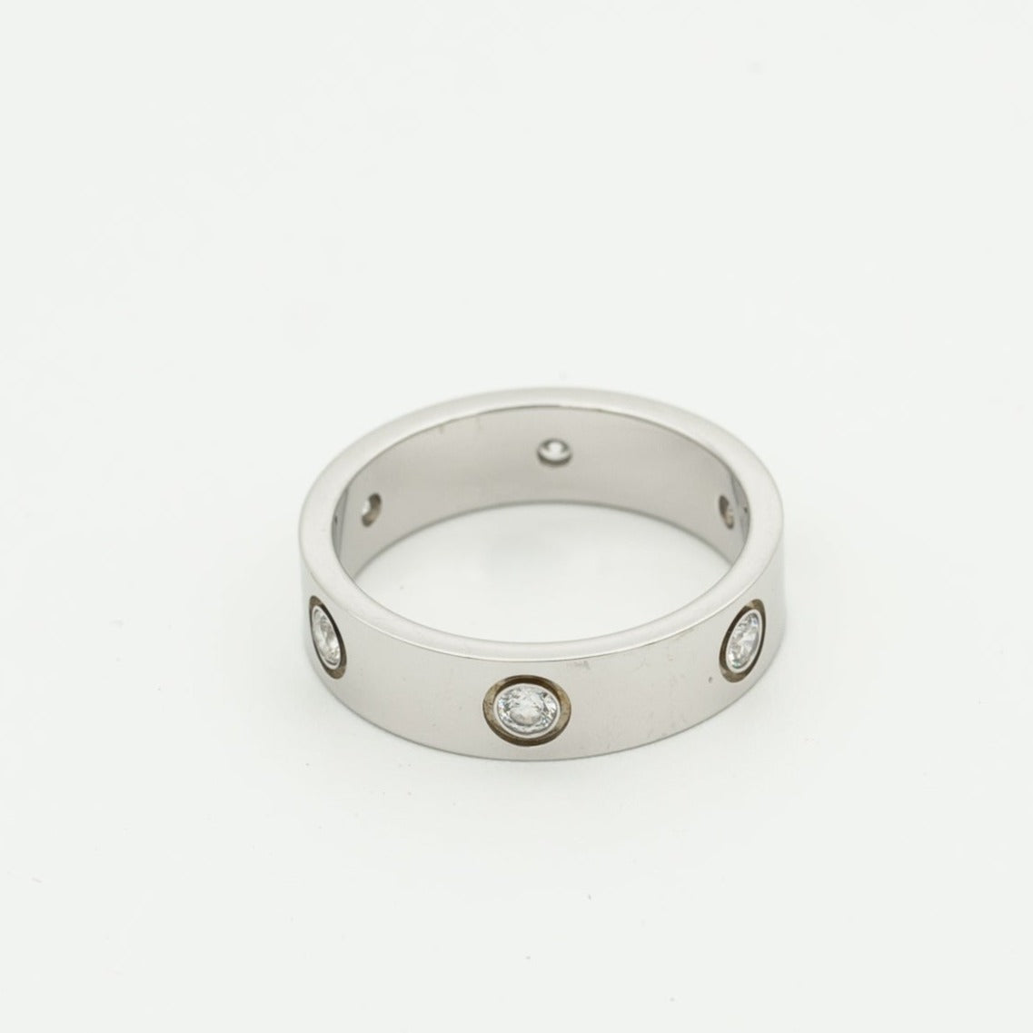 [Olivia JW]LOVE RING 5.5MM 6 DIAMONDS SILVER