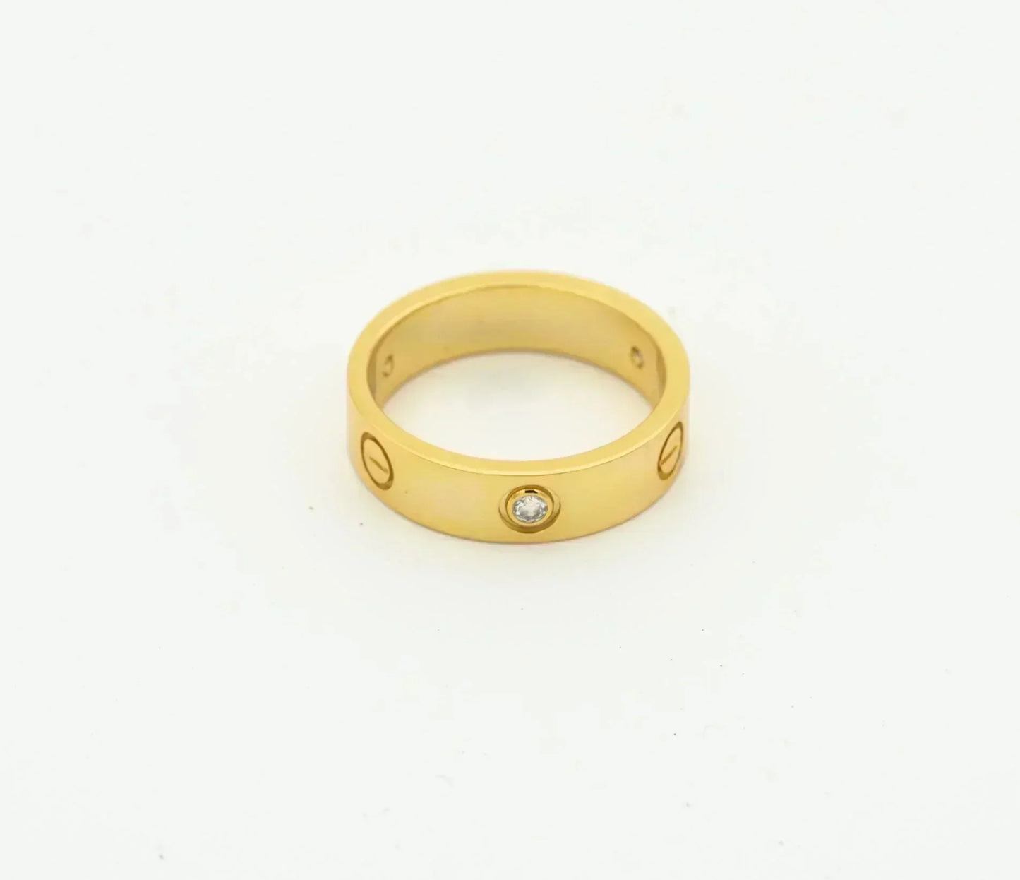 [Olivia JW]LOVE RING 4MM 1 DIAMOND GOLD